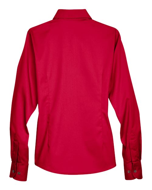 Harriton Women's Easy Blend™ Long Sleeve Twill Dress Shirt with Stain-Release M500W