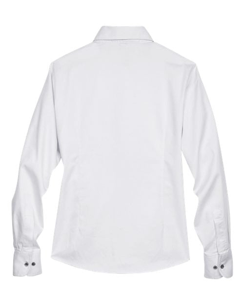 Harriton Women's Easy Blend™ Long Sleeve Twill Dress Shirt with Stain-Release M500W