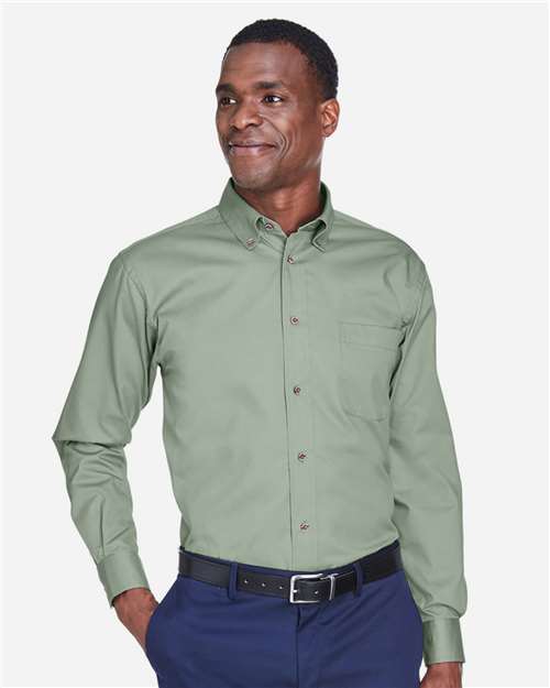 Harriton Men's Easy Blend™ Twill Shirt M500