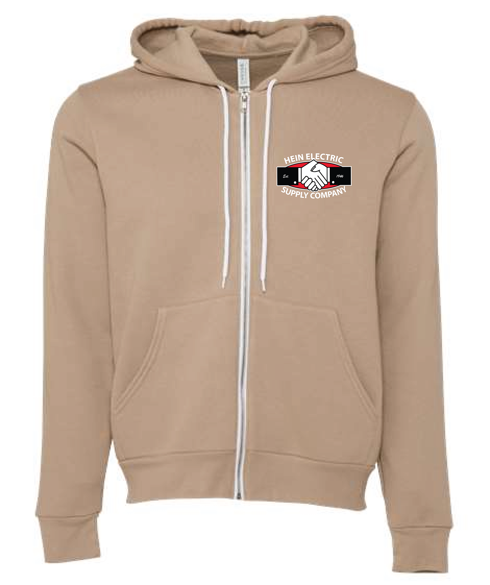 HEIN BELLA + CANVAS Unisex Sponge Fleece Full-Zip Hoodie Sweatshirt 3739