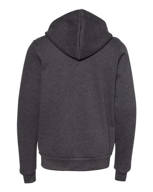 BELLA + CANVAS Youth Sponge Fleece Full-Zip Hoodie Sweatshirt 3739Y