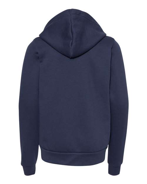 BELLA + CANVAS Youth Sponge Fleece Full-Zip Hoodie Sweatshirt 3739Y