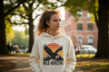 Teenage girl wearing hooded sweatshirt - cropped view
